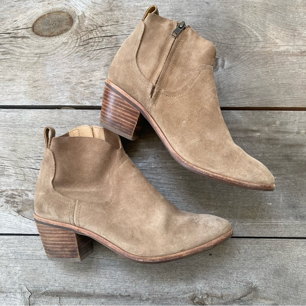 UGG Tan Leather Distressed Boots